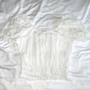 Caution to the Wind White Blouse